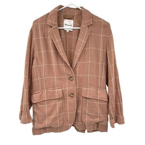 Madewell Breezewoven Larsen Blazer in Windowpane Size Medium
